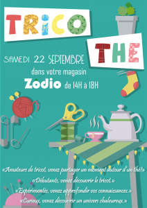 flyer évènement tricot société zodio Anne Marchasson