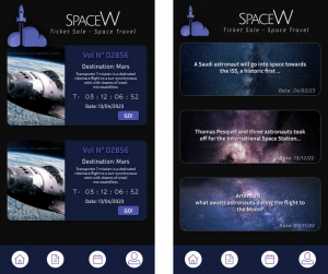 Application Tablette pour SpaceX - Version Mobile
