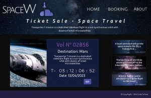 Application Tablette pour SpaceX - Accueil