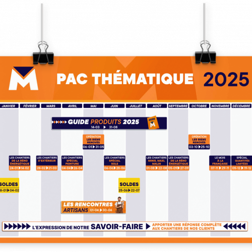 affiche pac plan d'actions commerciales bricoman - Création print – Anne Marchasson infographiste